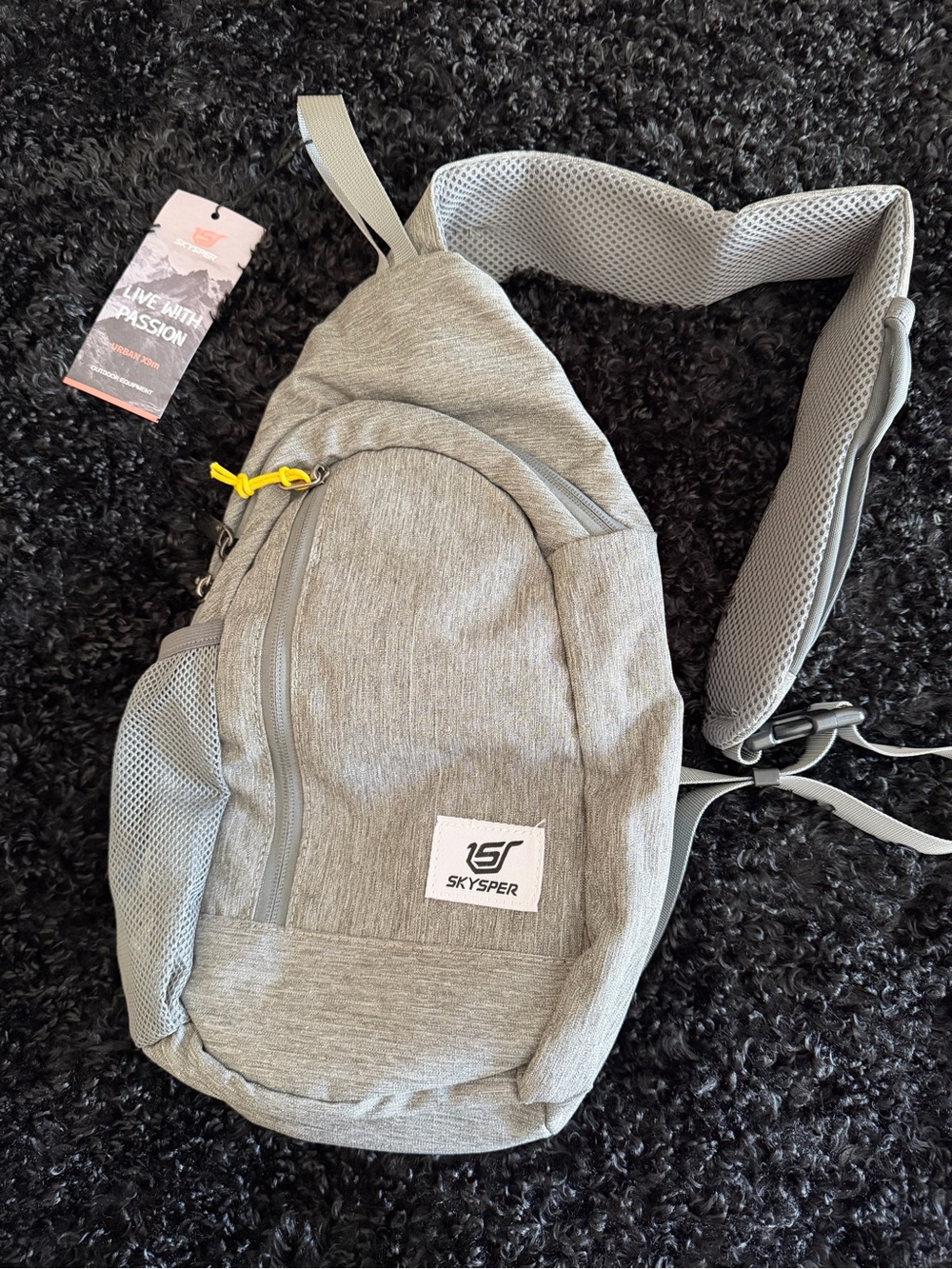 Skysper Gray Sling Backpack — Lightweight Everyday Bag